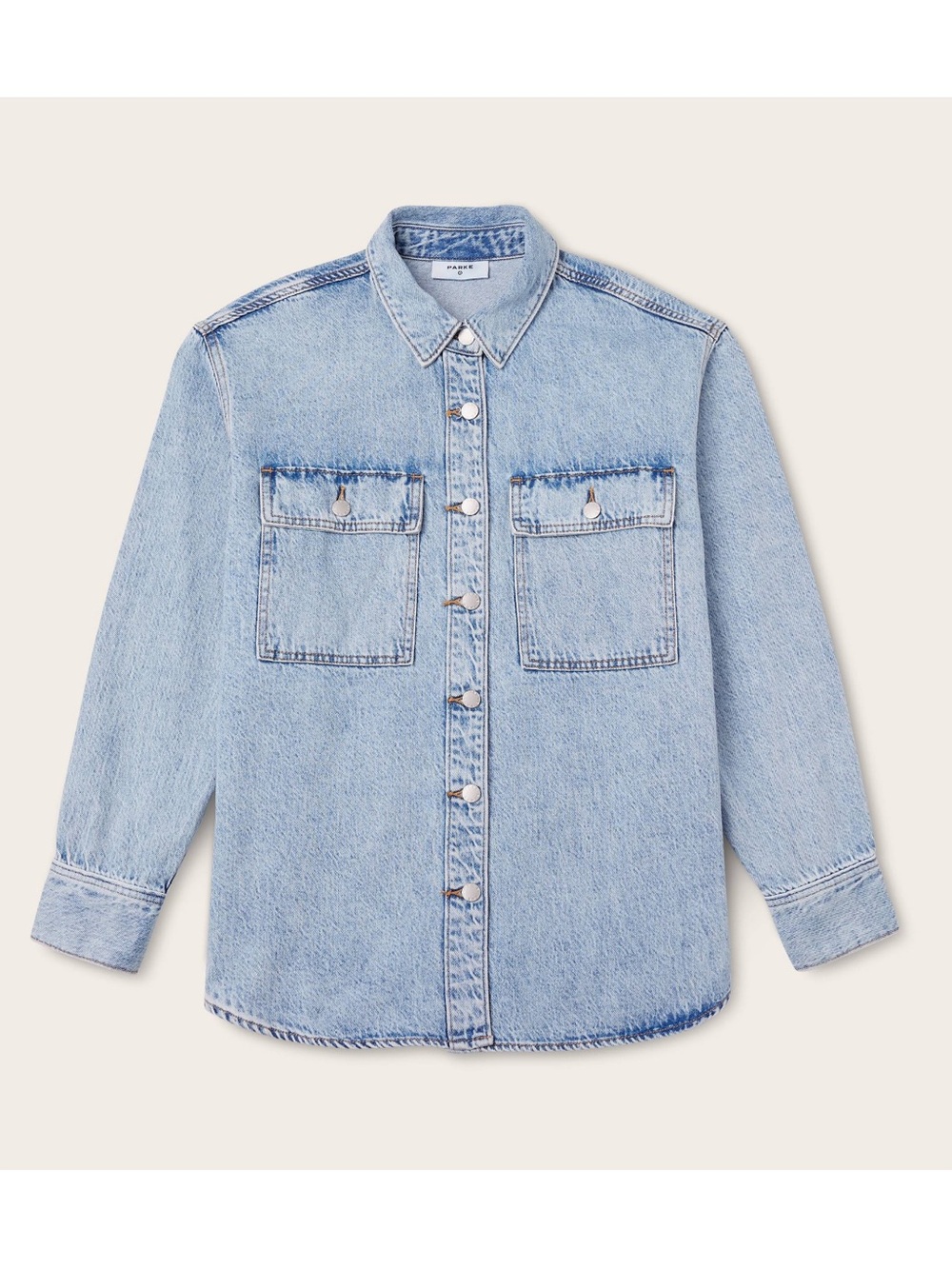 Parke x Target Light Wash Oversized Denim Shacket NWT - Picture 4 of 4